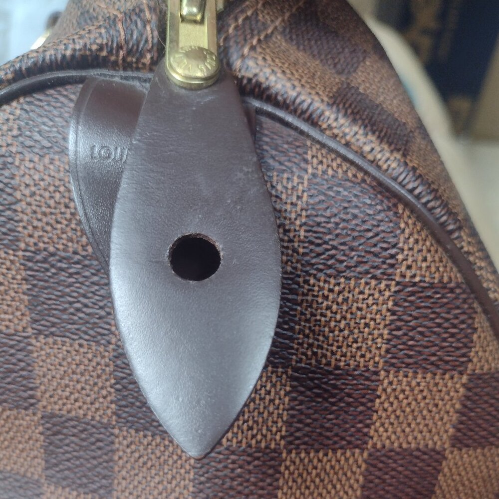 💯% Authentic Louis Vuitton Damier Ebene Speedy 35 🌹 - Picture 12 of 15